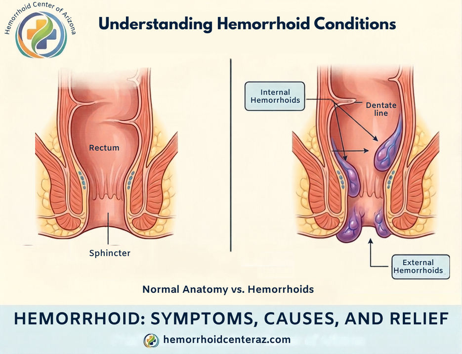 Hemorrhoids: Causes, Symptoms, Types, Diagnosis & Treatment - Cover Image